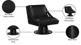 Millwin Vegan Leather Swivel Accent Chair in Black from Meridian - Luna Furniture