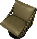 Millwin Vegan Leather Swivel Accent Chair in Olive from Meridian - Luna Furniture