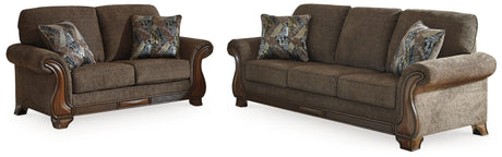 Miltonwood Sofa and Loveseat in Teak - PKG007350