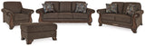 Miltonwood Sofa, Loveseat, Chair and Ottoman in Teak - PKG007351