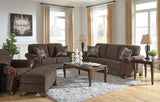 Miltonwood Sofa, Loveseat, Chair and Ottoman in Teak - PKG007351