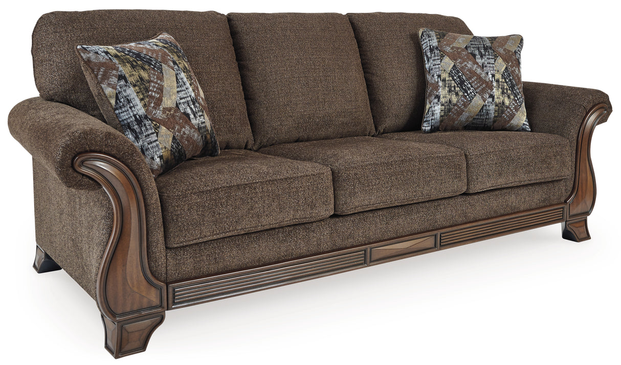 Miltonwood Sofa, Loveseat, Chair and Ottoman in Teak - PKG007351