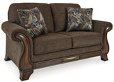 Miltonwood Sofa, Loveseat, Chair and Ottoman in Teak - PKG007351