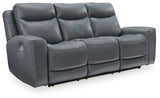 Mindanao Sofa, Loveseat and Recliner in Steel - PKG015551