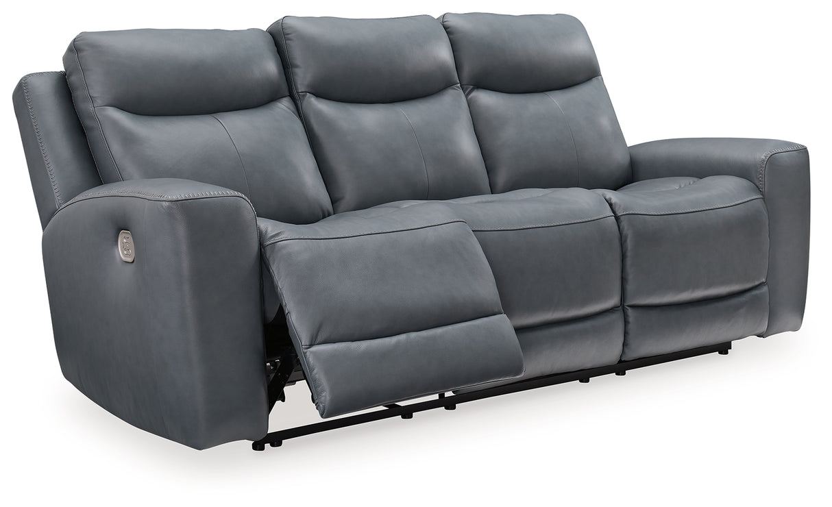 Mindanao Sofa, Loveseat and Recliner in Steel - PKG015551