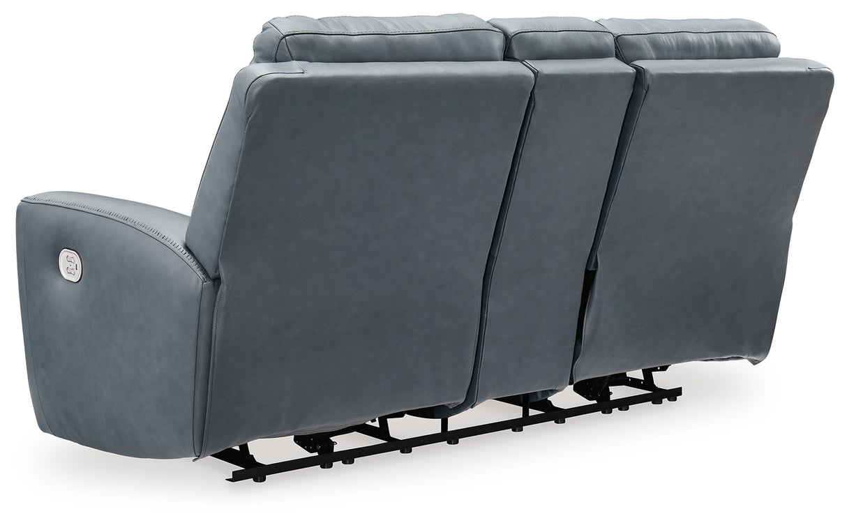 Mindanao Sofa, Loveseat and Recliner in Steel - PKG015551