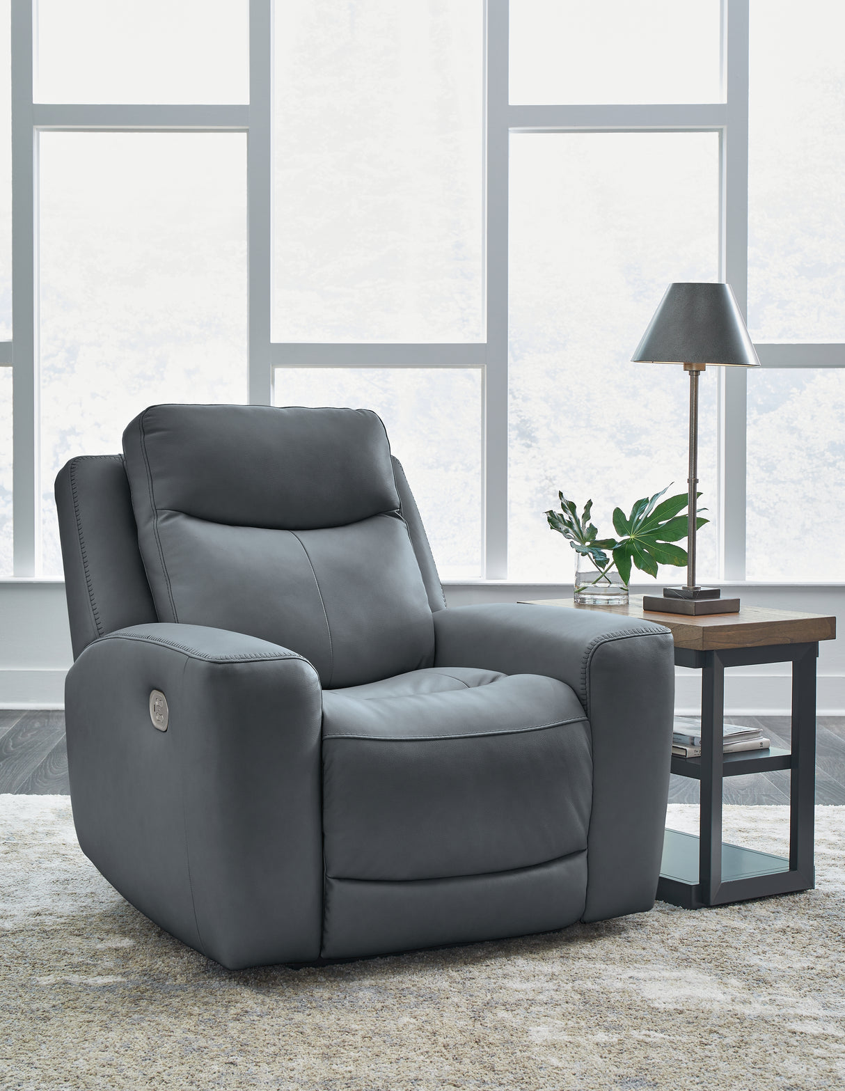 Mindanao Sofa, Loveseat and Recliner in Steel - PKG015551