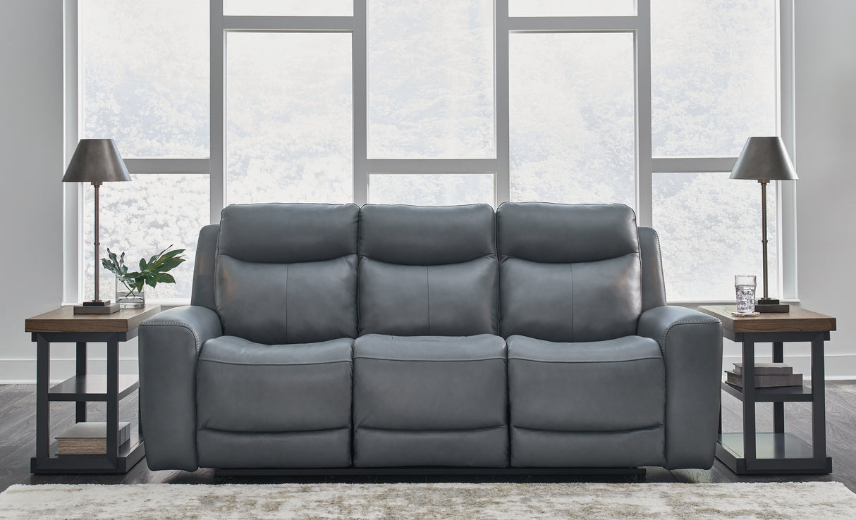 Mindanao Sofa, Loveseat and Recliner in Steel - PKG015551