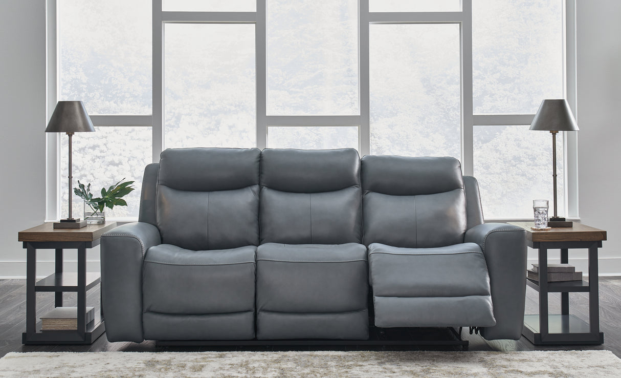 Mindanao Sofa, Loveseat and Recliner in Steel - PKG015551