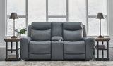 Mindanao Sofa, Loveseat and Recliner in Steel - PKG015551