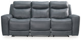 Mindanao Sofa, Loveseat and Recliner in Steel - PKG015551