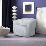 Mira Light Grey Velvet  Swivel Chair - AFC02088 - 