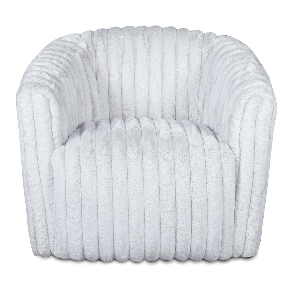 Mira White Velvet  Swivel Chair - AFC02087 - 