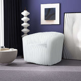 Mira White Velvet  Swivel Chair - AFC02087 - 