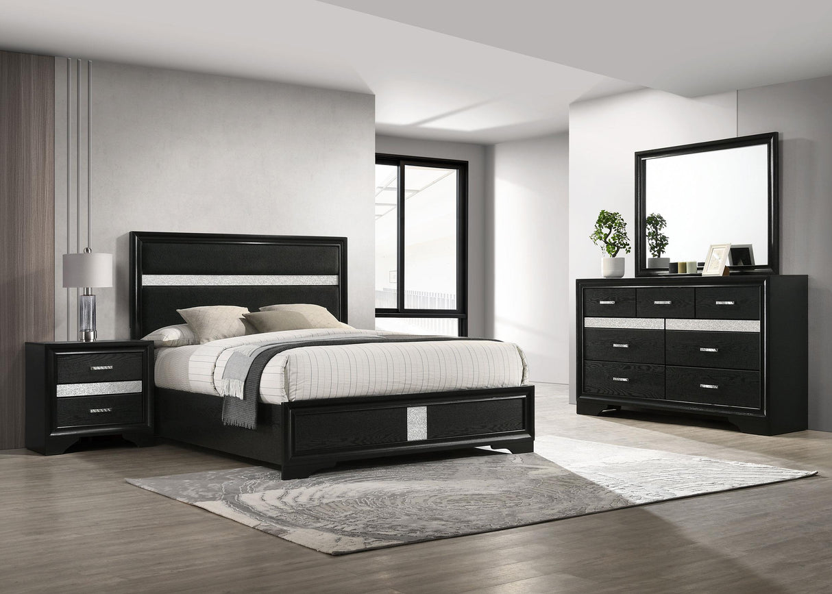 Miranda Black 4-Piece Full Bedroom Set from Coaster - Luna Furniture