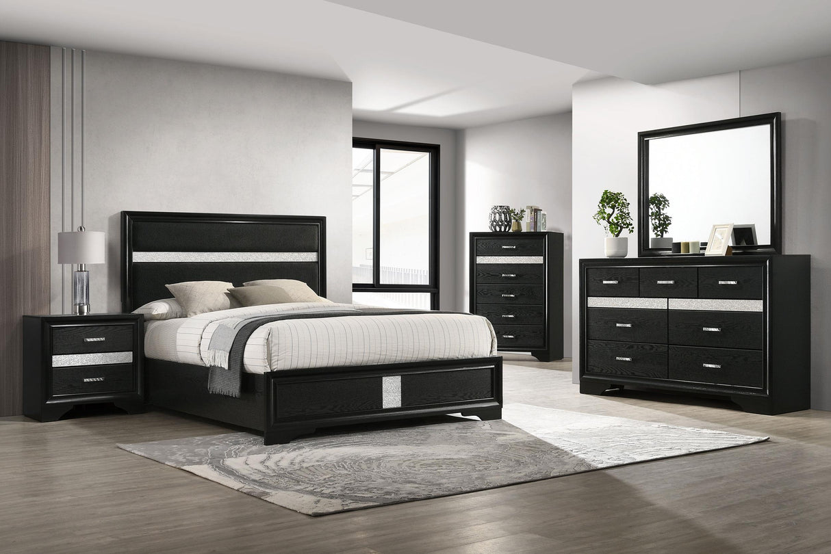 Miranda Black 4-Piece Queen Bedroom Set from Coaster - Luna Furniture