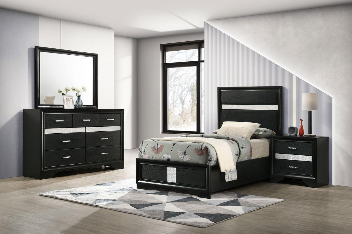 Miranda Black 4-Piece Twin Bedroom Set from Coaster - Luna Furniture