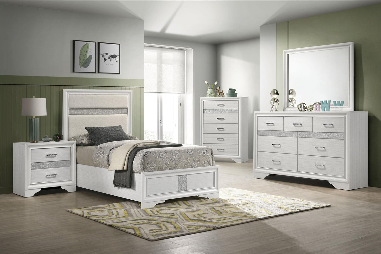 Miranda White 5-Piece Twin Bedroom Set from Coaster - Luna Furniture