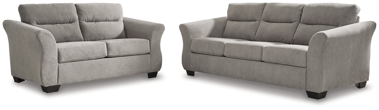 Miravel Sofa and Loveseat in Slate - PKG015079