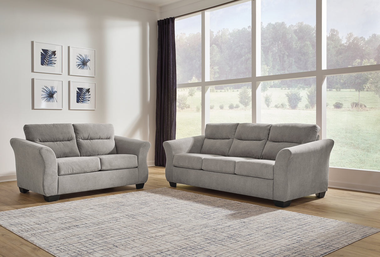 Miravel Sofa and Loveseat in Slate - PKG015079