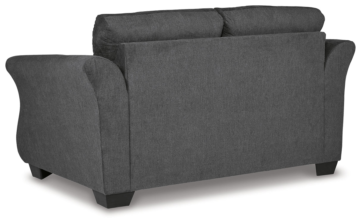 Miravel Sofa, Loveseat and Recliner in Gunmetal - PKG015076