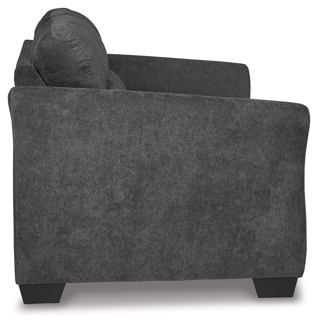 Miravel Sofa, Loveseat and Recliner in Gunmetal - PKG015076