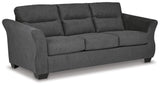 Miravel Sofa, Loveseat and Recliner in Gunmetal - PKG015076