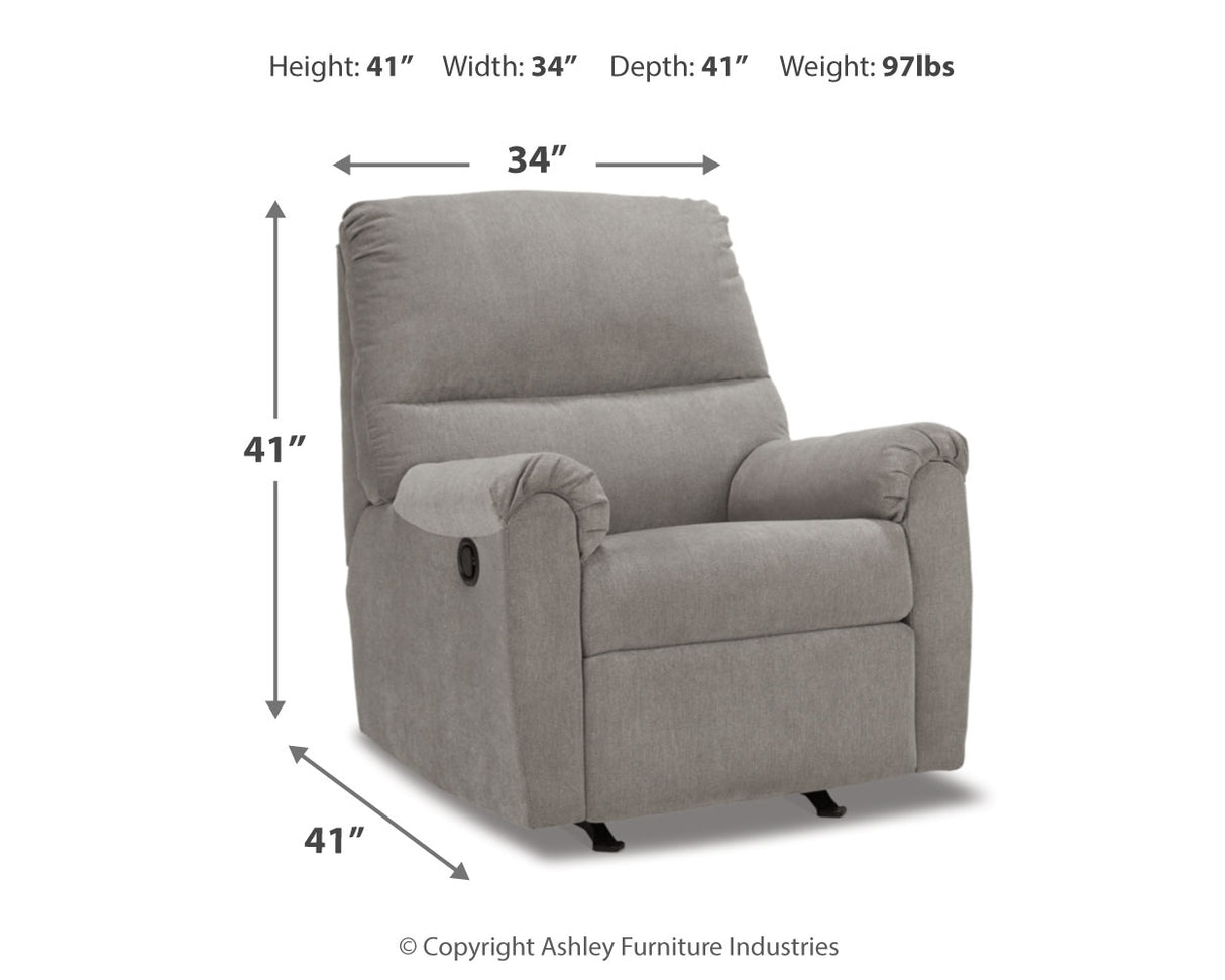 Miravel Sofa, Loveseat and Recliner in Slate - PKG015080