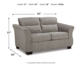 Miravel Sofa, Loveseat and Recliner in Slate - PKG015080