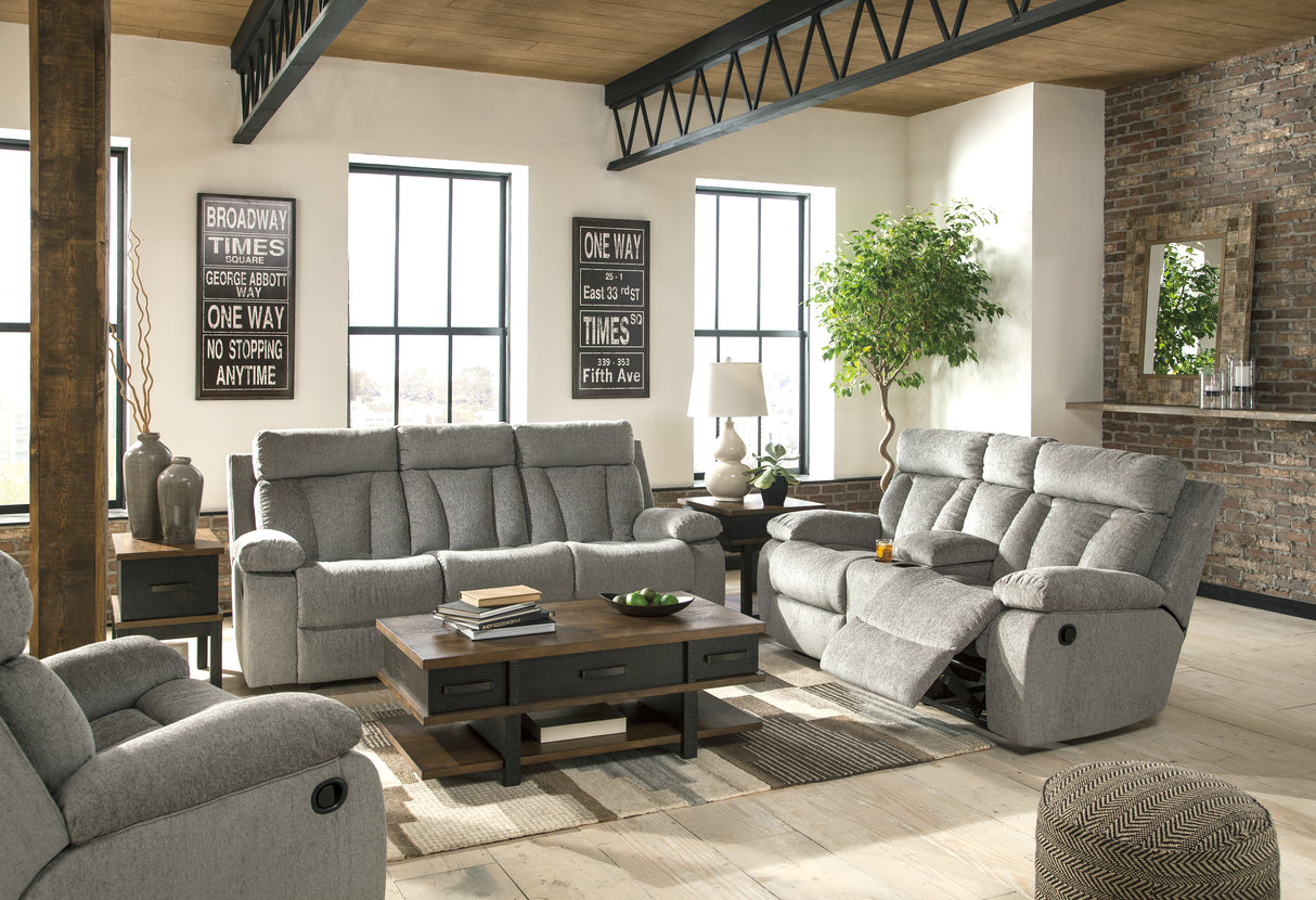 Mitchiner Sofa, Loveseat and Recliner in Fog from Ashley - Luna Furniture