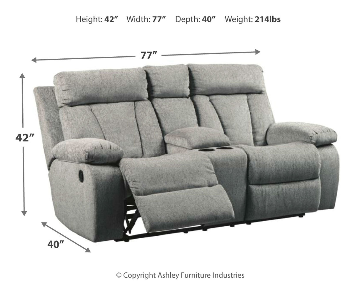 Mitchiner Sofa, Loveseat and Recliner in Fog from Ashley - Luna Furniture