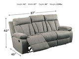 Mitchiner Sofa, Loveseat and Recliner in Fog from Ashley - Luna Furniture