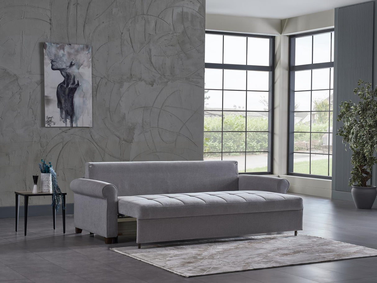 Mocca P Arm Koopsi Gray Loveseat from Bellona - Luna Furniture