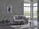 Mocca P Arm Koopsi Gray Loveseat from Bellona - Luna Furniture