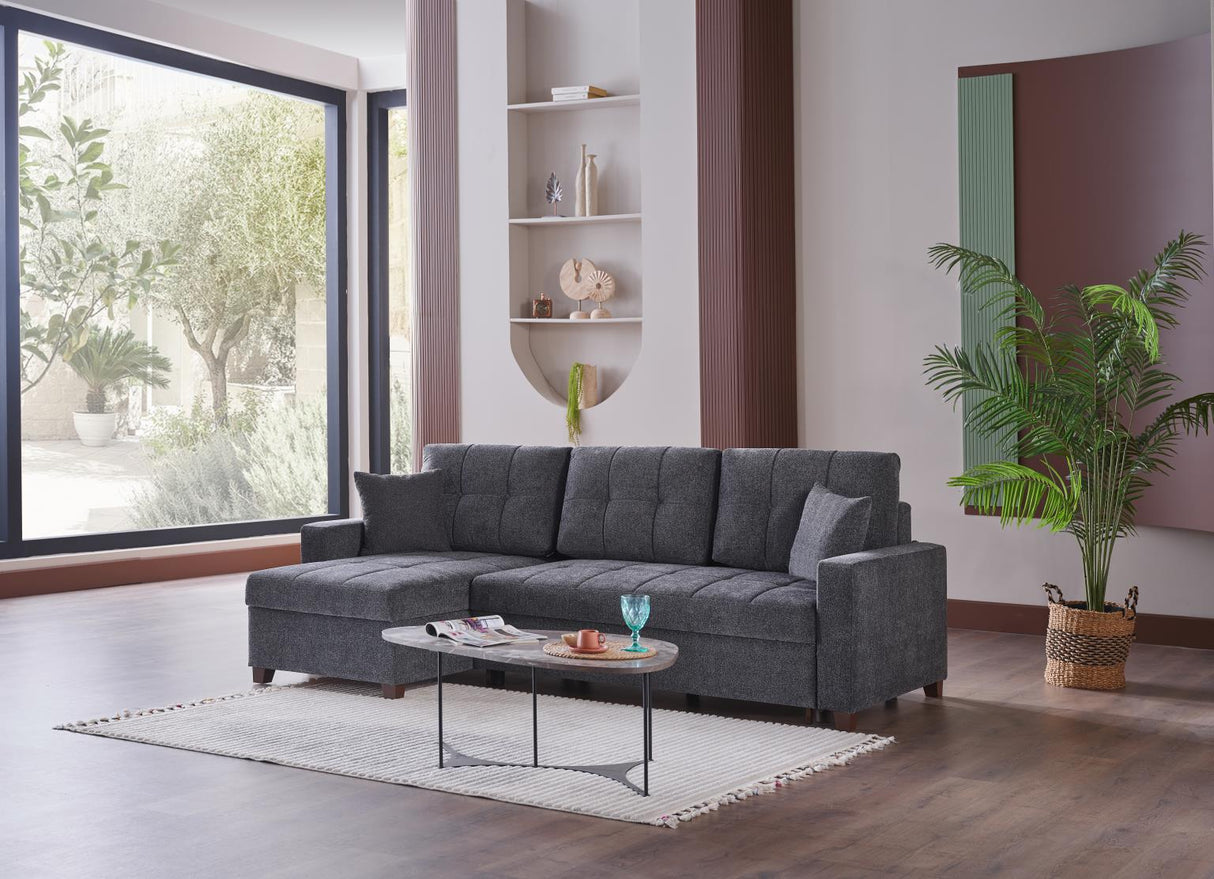 Mocca Sectional (Selma Gray)  3 Pieces - 15-MOC-202510-05-0