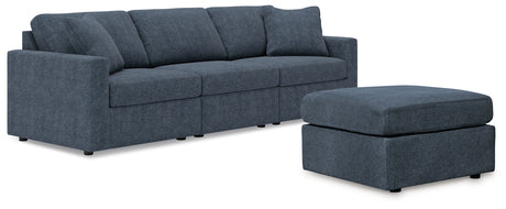 Modmax 3-Piece Sectional with Ottoman in Ink - PKG020714