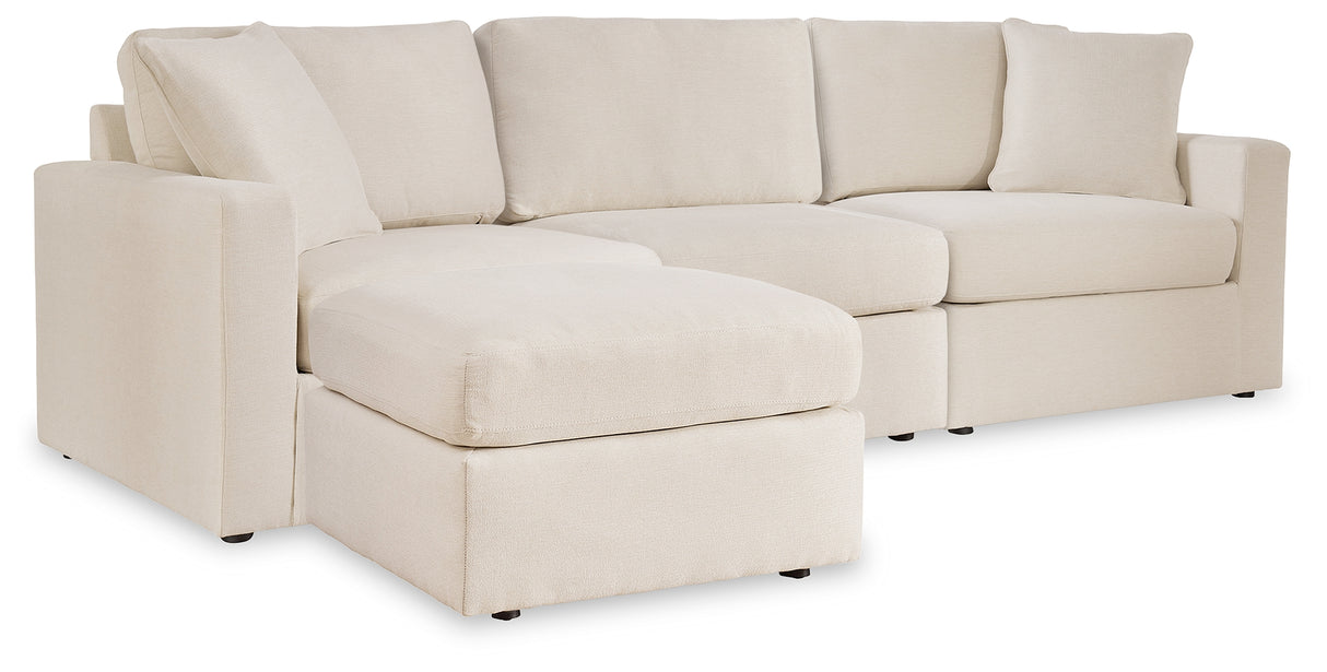 Modmax 3-Piece Sectional with Ottoman in Oyster - PKG020744