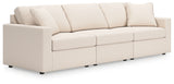 Modmax 3-Piece Sectional with Ottoman in Oyster - PKG020744