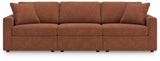 Modmax 3-Piece Sectional with Ottoman in Spice - PKG020733