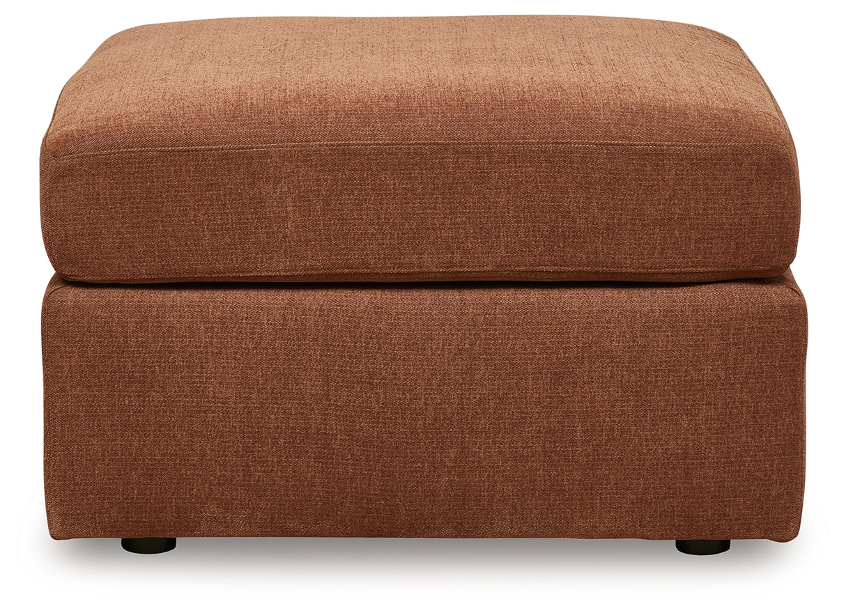 Modmax 3-Piece Sectional with Ottoman in Spice - PKG020733