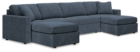 Modmax 4-Piece Sectional with Ottoman in Ink - PKG020668