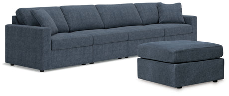 Modmax 4-Piece Sectional with Ottoman in Ink - PKG020721