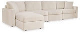 Modmax 4-Piece Sectional with Ottoman in Oyster - PKG020743