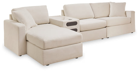 Modmax 4-Piece Sectional with Ottoman in Oyster - PKG020751