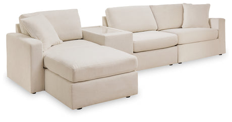 Modmax 4-Piece Sectional with Ottoman in Oyster - PKG020752