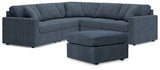 Modmax 5-Piece Sectional with Ottoman in Ink - PKG020658