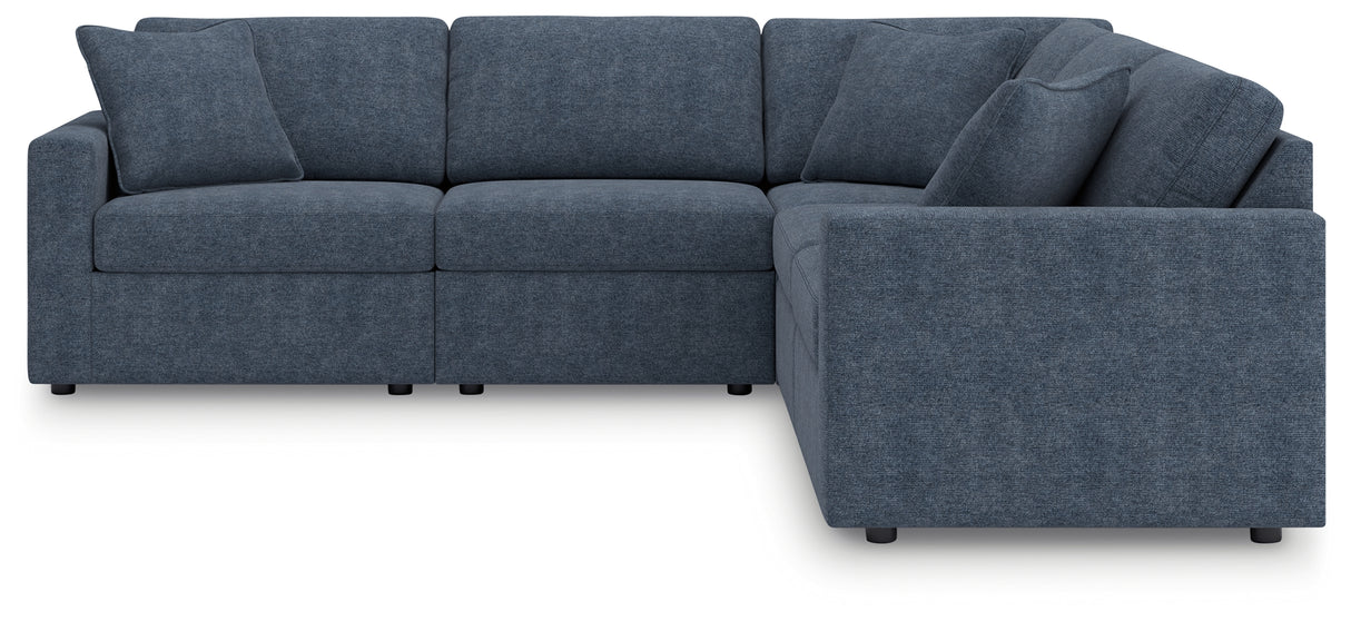 Modmax 5-Piece Sectional with Ottoman in Ink - PKG020658