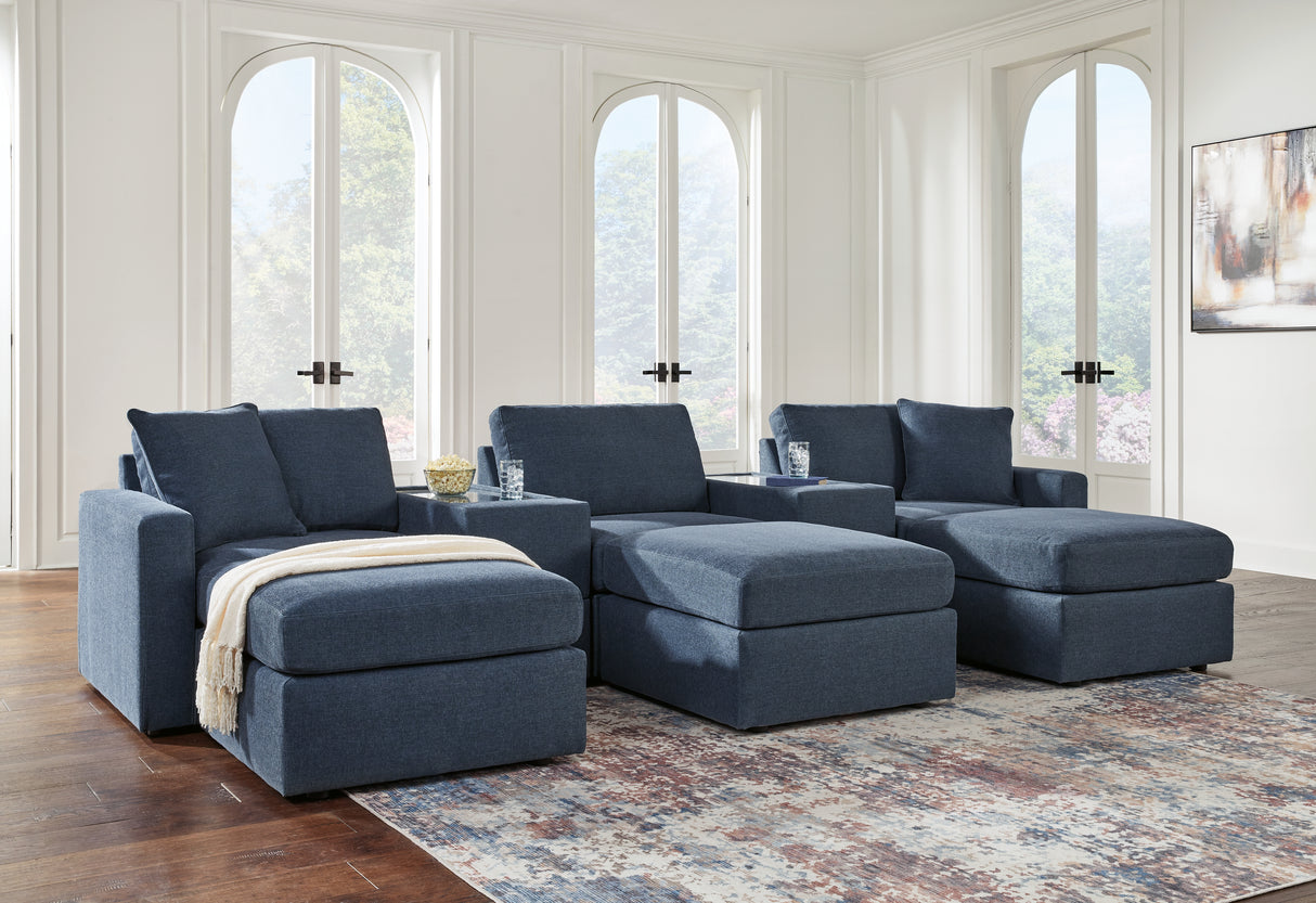 Modmax 5-Piece Sectional with Ottoman in Ink - PKG020667