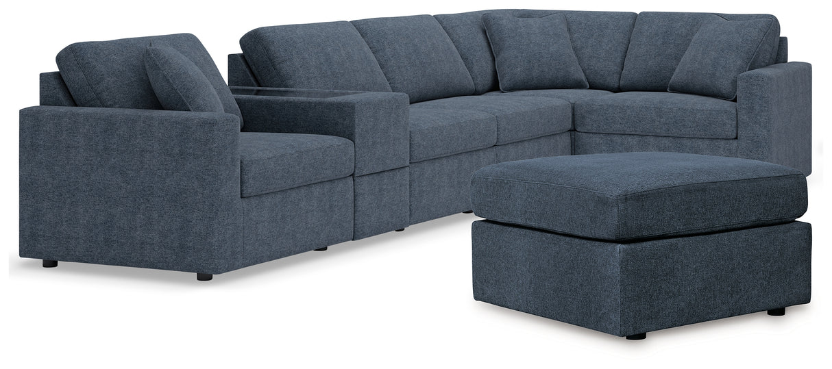 Modmax 6-Piece Sectional with Ottoman in Ink - PKG020659