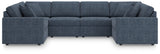 Modmax 6-Piece Sectional with Ottoman in Ink - PKG020666